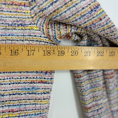 BCX Juniors Medium One Button Blazer Jacket Multi Color Tweed Boucle Long Sleeve - Picture 9 of 10