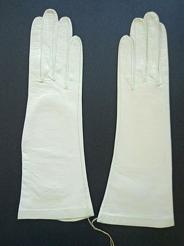 Christian Dior Les Gants unused kidskin ivory gloves sz 6.75 INV2845 - Picture 1 of 6