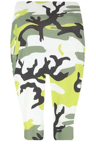 Women Printed 3/4 Length Leggings Ladies Stretchy Waist Skinny Pants Size 8-22 - Picture 10 of 138