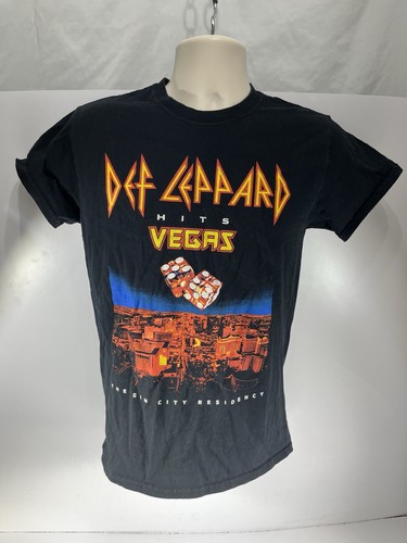 Camisa Def Leppard 2019 Hits Vegas Tour Talla Pequeña Sin City Residency