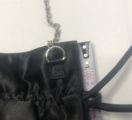 Vintage Jessica McClintock Black Floral Sequin Beaded Evening Formal Bag Purse - Picture 12 of 13