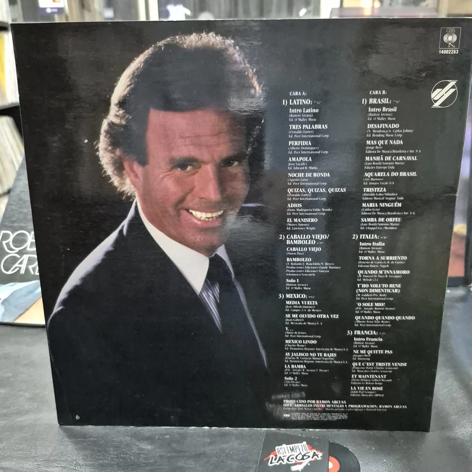 Julio Iglesias – Raices - Ballad, Chanson, Vocal, Napoletana, 1989 Gatefold  - Image 3 of 4