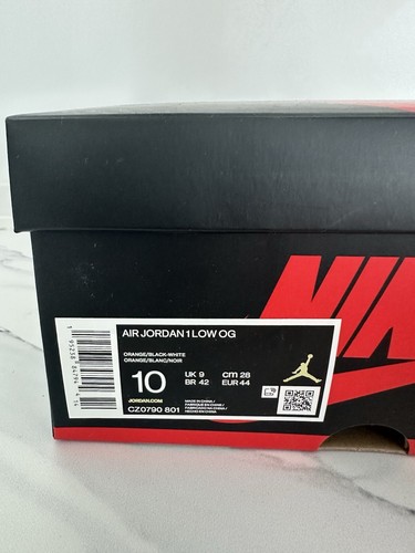 NIKE Air Jordan 1 Low OG orange schwarz Gr.44 UK9 Top-Zustand selten - Bild 11 von 11