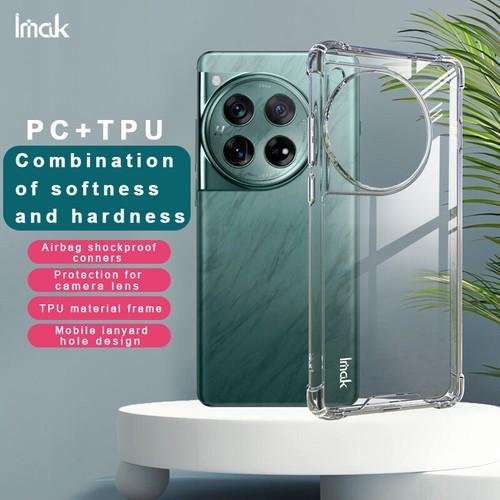 IMAK For OnePlus 12, Shockproof Airbags Clear Soft TPU PC Shell Case Cover - Picture 1 of 6