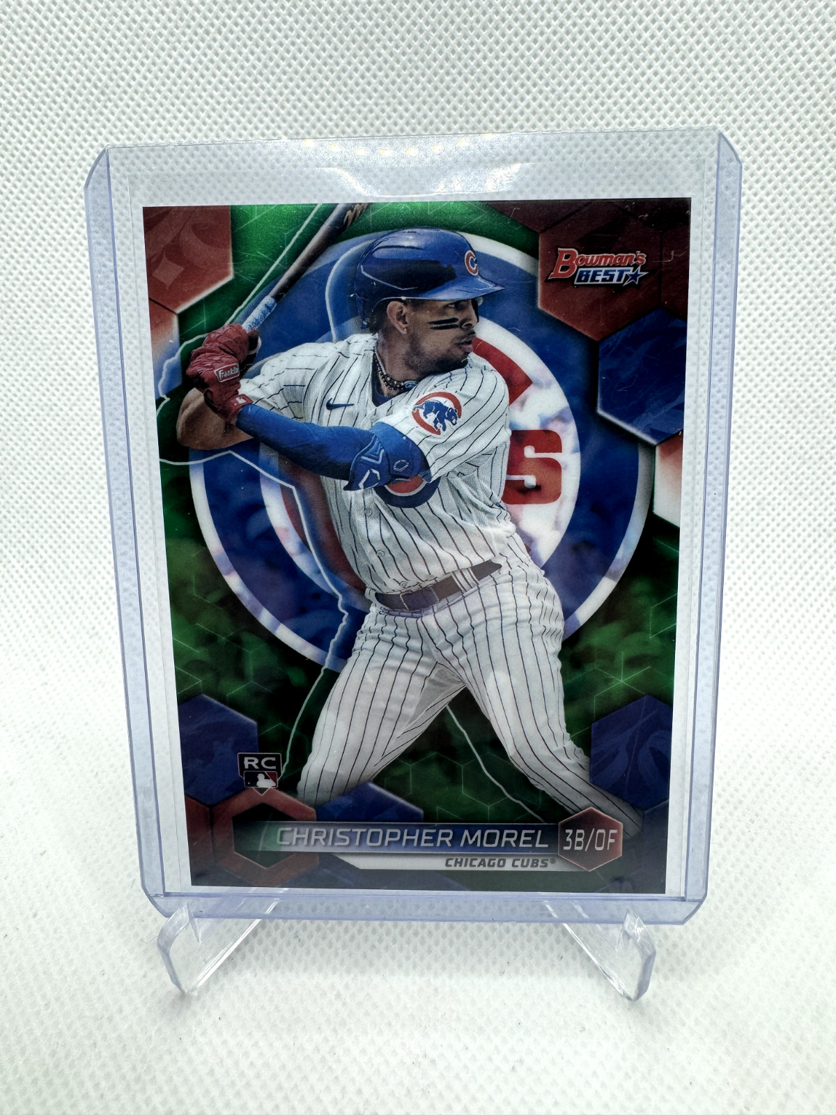2023 Bowman's Best CHRISTOPHER MOREL Green Refractor RC 16/99 #45 Chicago Cubs