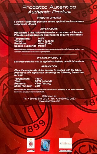 SEEDORF MILAN KIT NOME+NUMERO UFFICIALE HOME 2004-2007 Stilscreen - Foto 2 di 2