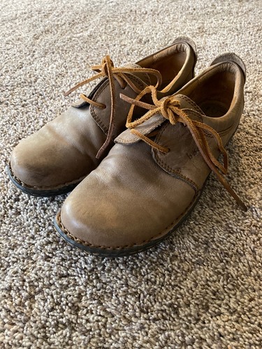 Womens Born Concept BOC Brown Leather Oxford Shoe Lace Up US 7 Med EU 38 #C40417 - Picture 1 of 12