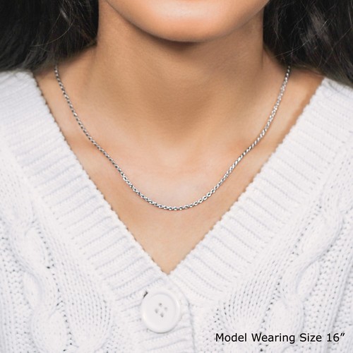 Sterling Silver 1.8mm Diamond Cut Rope Style Chain - Bild 4 von 4