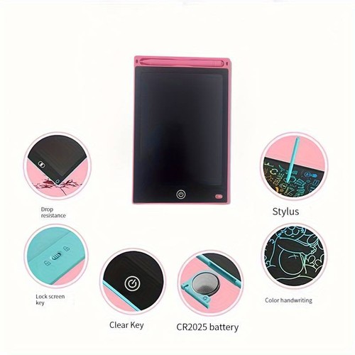 8,5" Elektronisches Digitales LCD Schreibblock Tablet Zeichnung Grafikbrett Kind Geschenk - Bild 4 von 9