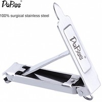 Folding Fingernail Clippers Trimmers With Built-in Nail File Cleaner Small Loop Folding Fingernail Clippers Trimmers With Built-in Nail File Cleaner Small Loop