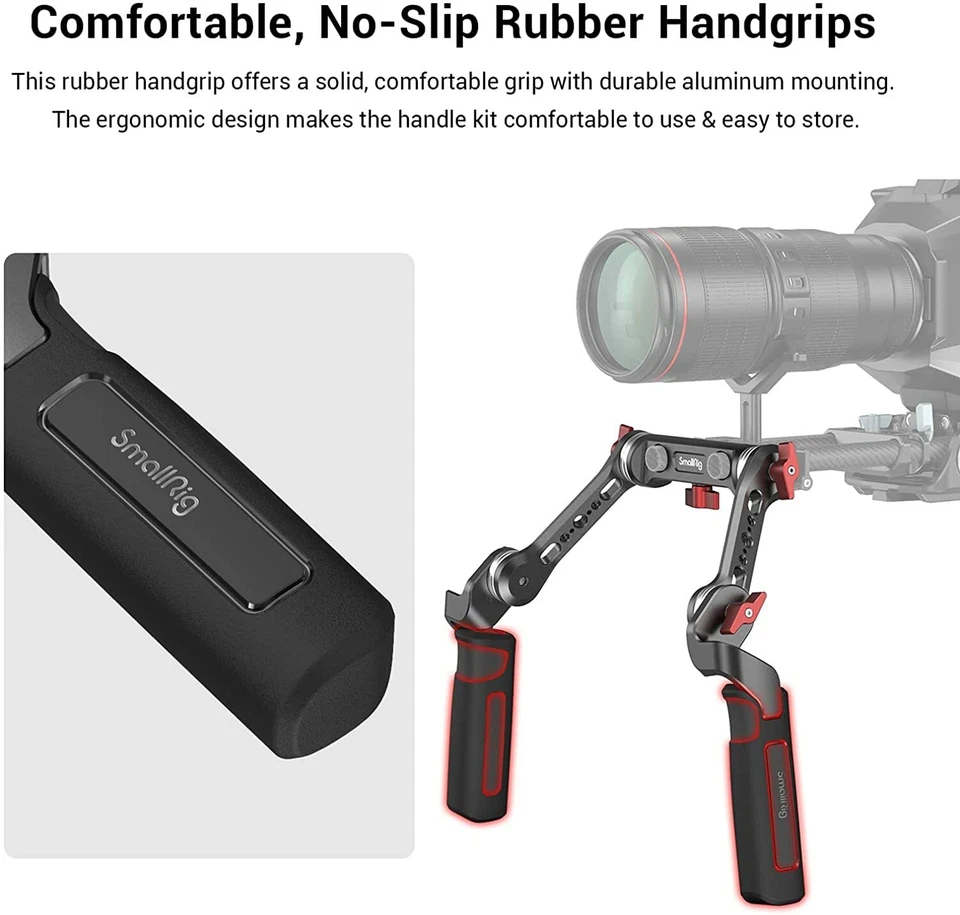 SmallRig Shoulder Rig Dual-Handle Kit Rosette Handle Kit Portable Video - Image 3 of 4