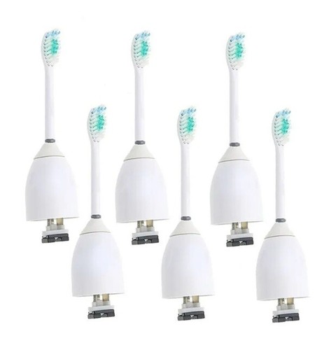6 PACK!! REPLACEMENT SCREW ON TOOTHBRUSH HEADS PHILIPS SONICARE E-SERIES ESSENCE
