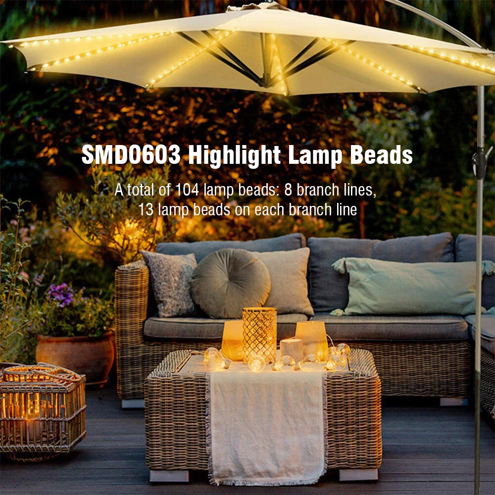 Umbrella led lights solar outlet