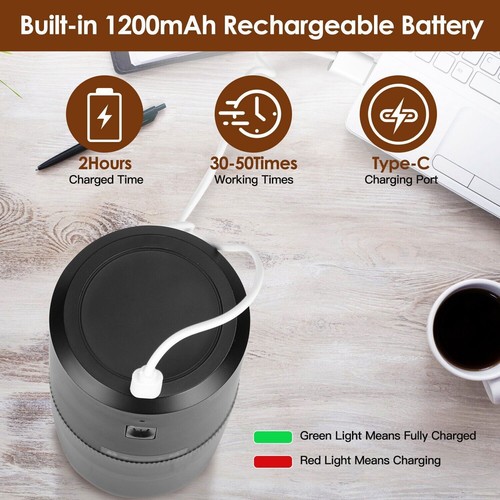 Portable Electric Coffee Grinder Rechargeable Battery and Faster Grinding - Picture 8 of 14