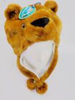 ANIMAL WARM HATS BROWN BEAR CAP PLUSH WILD ANIMAL EAR FLAPS LOOP UNDER CHIN NWT