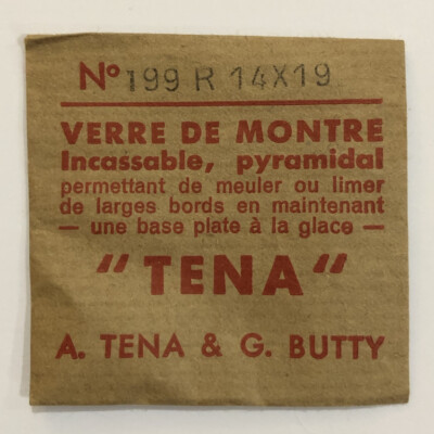 Verre De Montre Incassable TENA Rectangulaire Tripléxi - Dimension 18x28 Mm - Neuf Avec Étiquettes - Pour Réparation