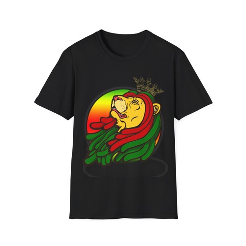 Unisex Softstyle T-Shirt Rasta Reggae Lion Judah Marley Music - Picture 6 of 23
