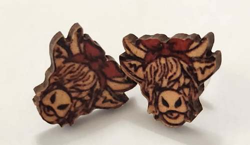 Lot of 9 PR Pierced Earrings Fun Whimsical Zipper Hearts Angel Bird Cow Mittens - Picture 12 of 19