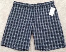 PGA Tour--Men's Size 40W--White/Black Plaid Golf Shorts Easy Care NWT 60.00