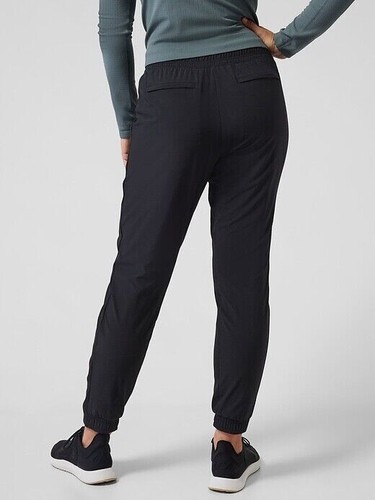 ATHLETA 10 Brooklyn Lined Jogger Sz 10 Black Pant #631612 NEW - Foto 3 di 4