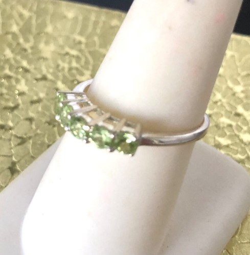Vintage Peridot Sterling Silber Ring  - Bild 3 von 4