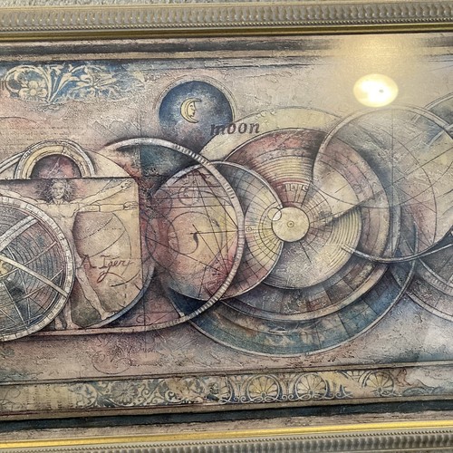 Arnold Iger art print very similar to “Solar Presence” framed 10/3/1998 13X37.5” - Picture 4 of 16