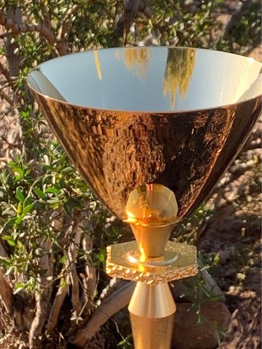 Vintage Solid Brass Alter Chalice Religious Church Goblet Estate Find - Picture 3 of 7