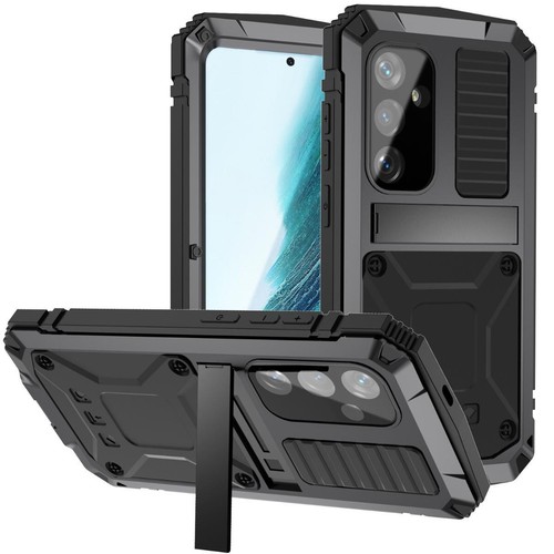 Black Water Resistant Metal Heavy Duty Case For Galaxy S24+ Plus - 第 1/7 張圖片