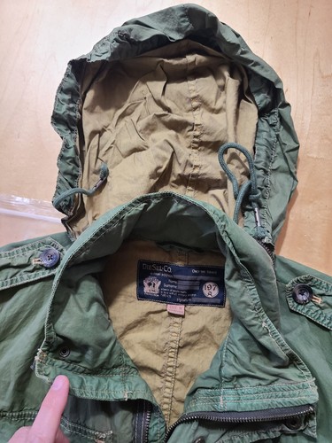 DieSel-Co Jacket Womens Size Medium Military Green Only The Brave Hoodie USED - Picture 19 of 22