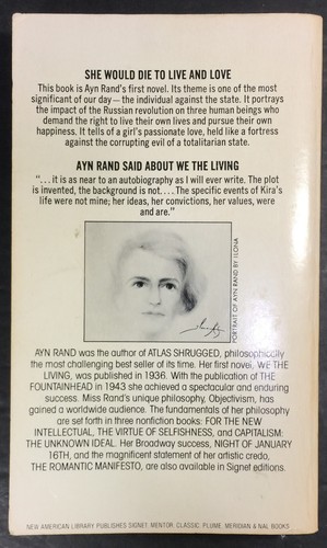 We the Living by Ayn Rand, Signet Paperback - Picture 2 of 5