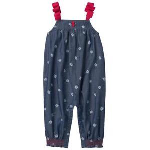 Baby Girl 6-12 Month Gymboree Blue Chambray Denim Smocked One Piece Short Romper