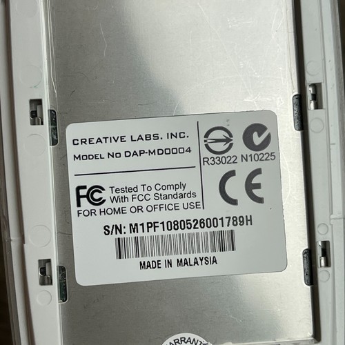 Creative Labs Zen Micro DAP-MD0004 White FM Radio Digital MP3 Player - For Parts - Picture 5 of 5