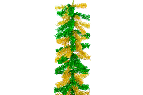 6FT St. Patrick's Day Garland Green and Gold Mix Tinsel Christmas Brush Garland - Picture 7 of 7
