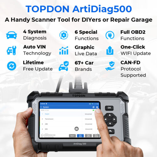 Check Engine OBD2 Scanner Transmission ABS SRS Code Reader Diagnostic Scan Tool - Picture 3 of 24