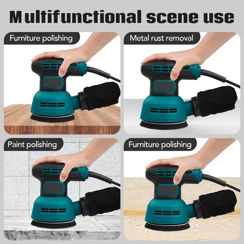 Electric Orbital Sander 6-Speed 300W Dust-Free Polisher Grinder for Wood Metal - Picture 5 of 16