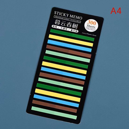 300 Sheets Transparent Fluorescent Index Tabs PET Sticky Note for Page Marker - Picture 8 of 13