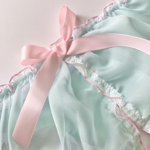 Süß Chiffon Höschen Durchsichtig Slip Offener Schritt Unterwäsche Erotisch DE - Bild 9 von 26