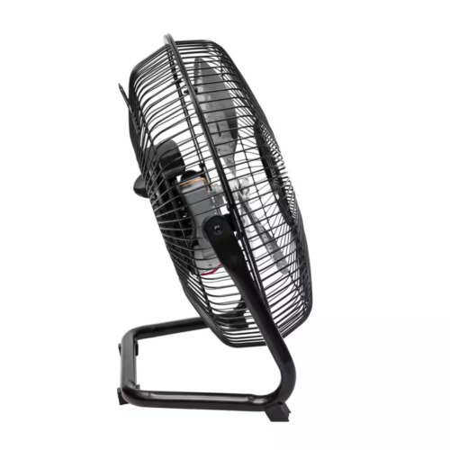 9 in. 3-Speed High Velocity Floor Fan in Black With Wall Mount Bracket - Picture 5 of 11
