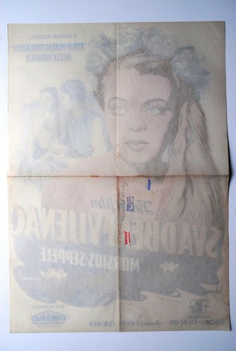 BRIDAL WREATH MORSIUSSEPPELE FINNISH SUOMI 1954 UNIQUE RARE EXYU MOVIE POSTER - 第 2/2 張圖片