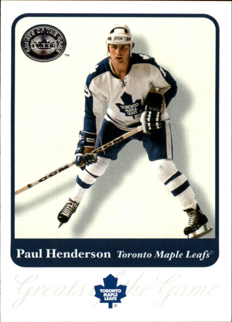 2001-02 Fleer Greats of the Game Maple Leafs Hockey Card #42 Paul Henderson