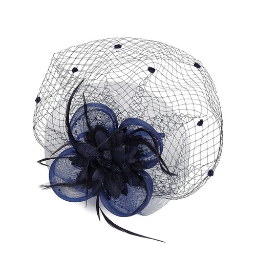 Fashion Tulle Petal Mesh Flower Headwear Veil Headband with Hair Clip. - Picture 29 of 36