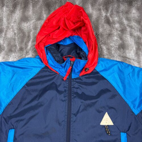 Gerry Jacket Mens Large Blue Rain Water Repellent Ripstop Packable Retro - Picture 4 of 15