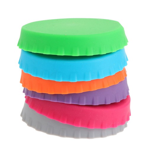 6 Pcs Silicone Can Covers for Soda Lid Soda Can Lids Soda Can Saver Lid - Picture 2 of 10