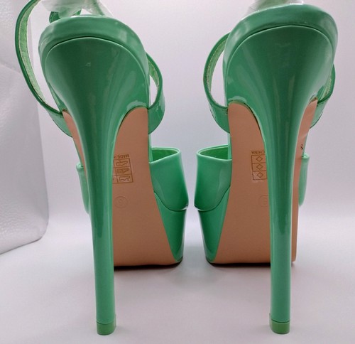 Sandalia plataforma tacón Stilletto Public Desire para damas como nueva "Just Kidding" talla 5 - Imagen 6 de 12