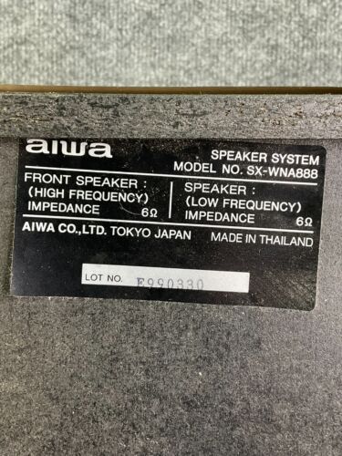 AIWA Compact Disk Stereo Cassette Receiver CX-NA888U W/ Detachable Speakers Pair - Picture 22 of 24