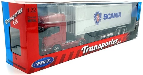 Welly 1/32 Scale 32671S-W - Scania V8 R730 Truck - Red/Silver - Picture 5 of 5