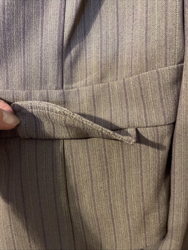 “My Michelle” Women’s Plum Pinstriped Casual Blazer - Picture 6 of 17