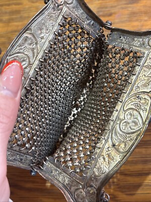 【The Sixties】Richard Avedon　シュウリンク包装未開封品 Antique Victorian Silver Tone Chain Link Mesh Handbag Purse