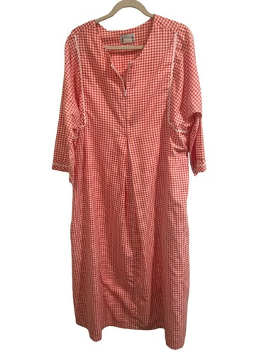 Abrigo de vestir vintage de los años 90 Anthony Richards a cuadros rojos casa guinga talla 1X - Imagen 1 de 7