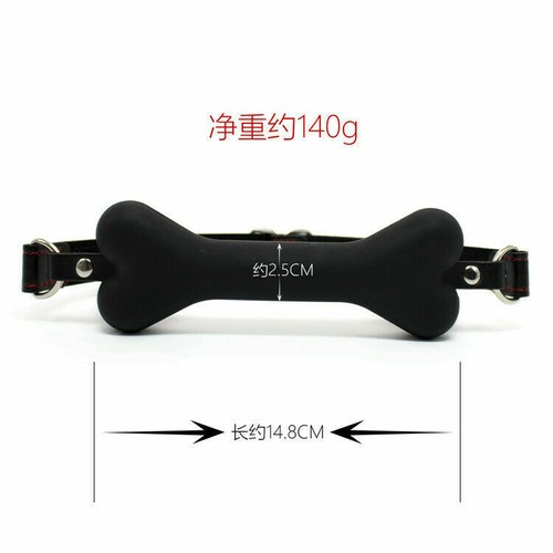 Bondage Silikon Lips Kopf Harness Mund Offen Knebel Bissen Knochen BDSM Cosplay - Bild 30 von 80